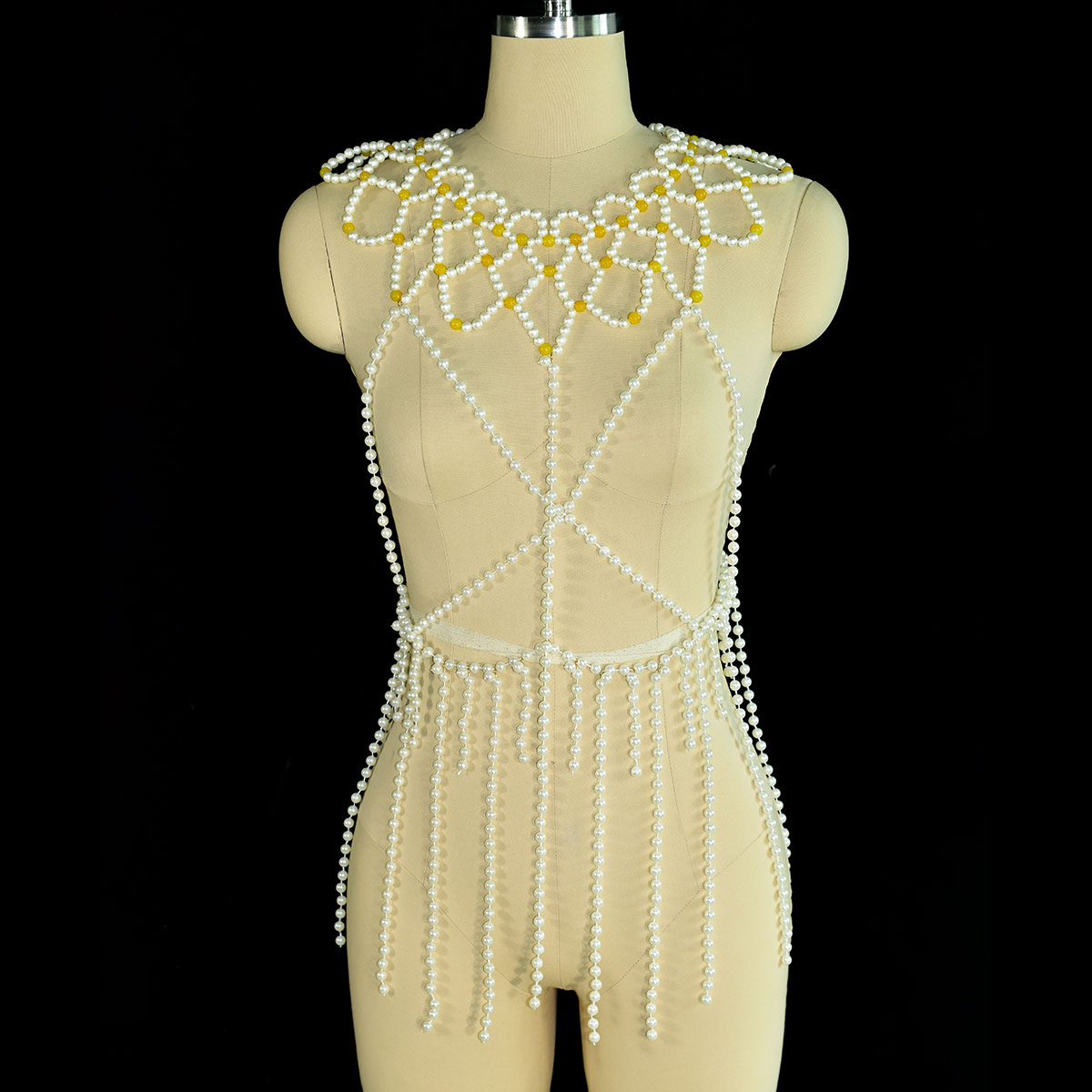 Yellow Body Jewelry - Gioielli per il corpo con perle