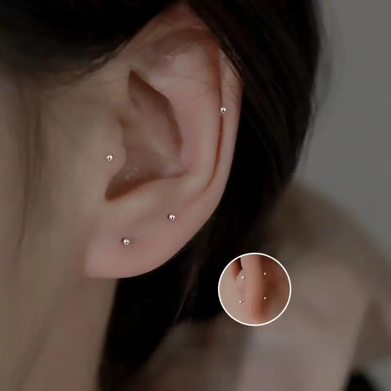 Body Jewelry Implants - 2 pezzi orecchini a bottone con