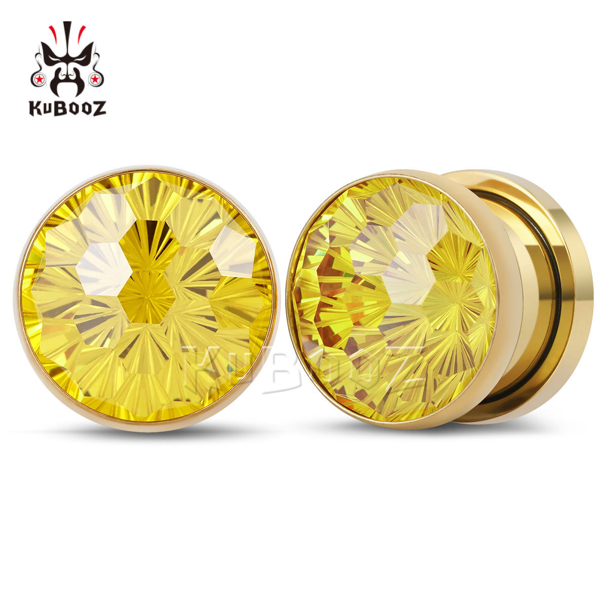 Yellow Body Jewelry - 2 pezzi tappi per le orecchie