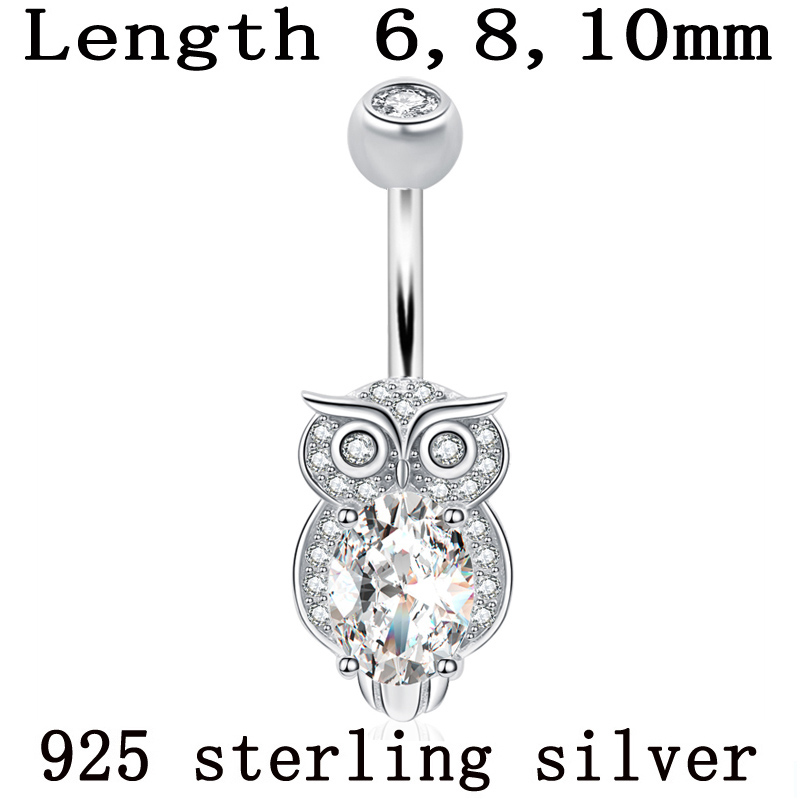Body Jewelry Materials - Anello per ombelico vero argento sterling
