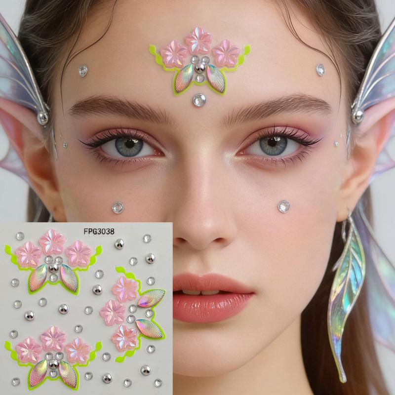Body Jewelry Eyebrow - Adesivi per gioielli da viso con