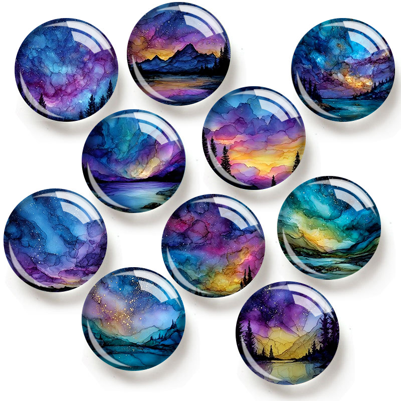Body Jewelry Top - Cabochon in vetro con motivo a