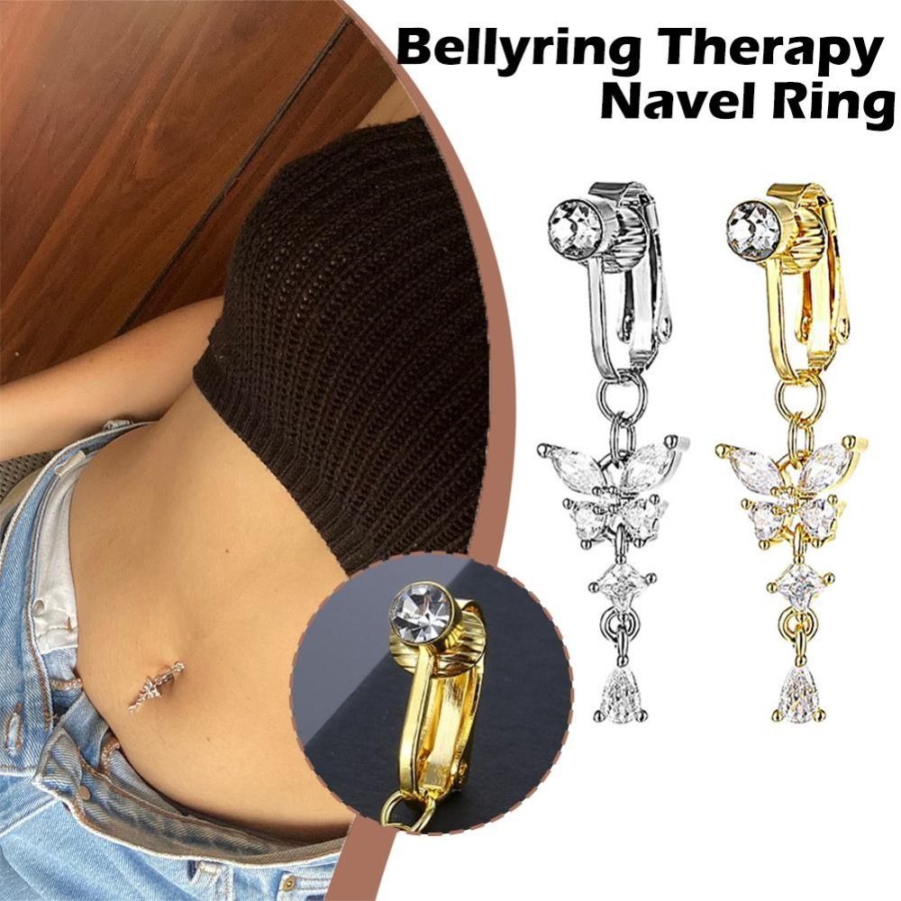 Body Jewelry Materials - Anello da ombelico finto a clip