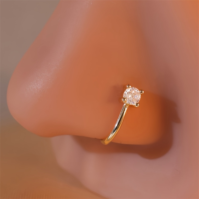 Body Jewelry Materials - Anello da naso non perforato con