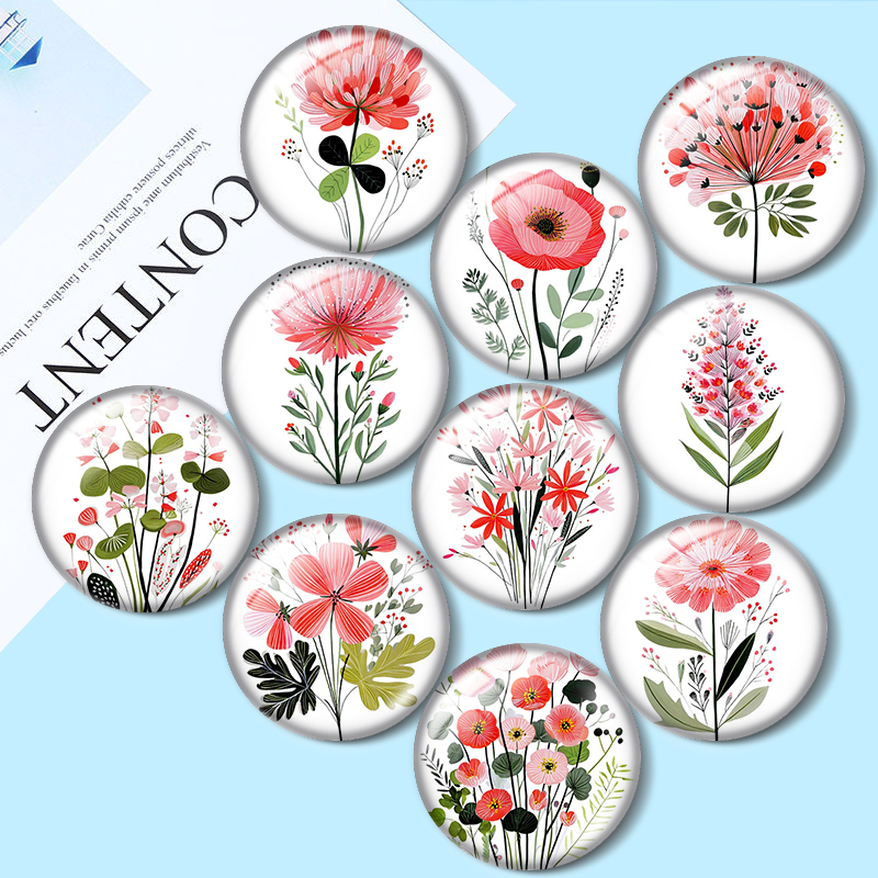 Body Jewelry Top - Cabochon in vetro con fiori di