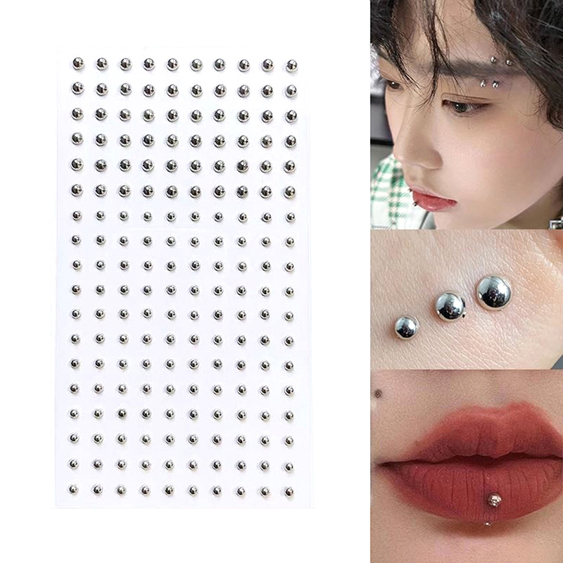 Body Jewelry Eyebrow - Adesivo con diamanti Falso naso Stud