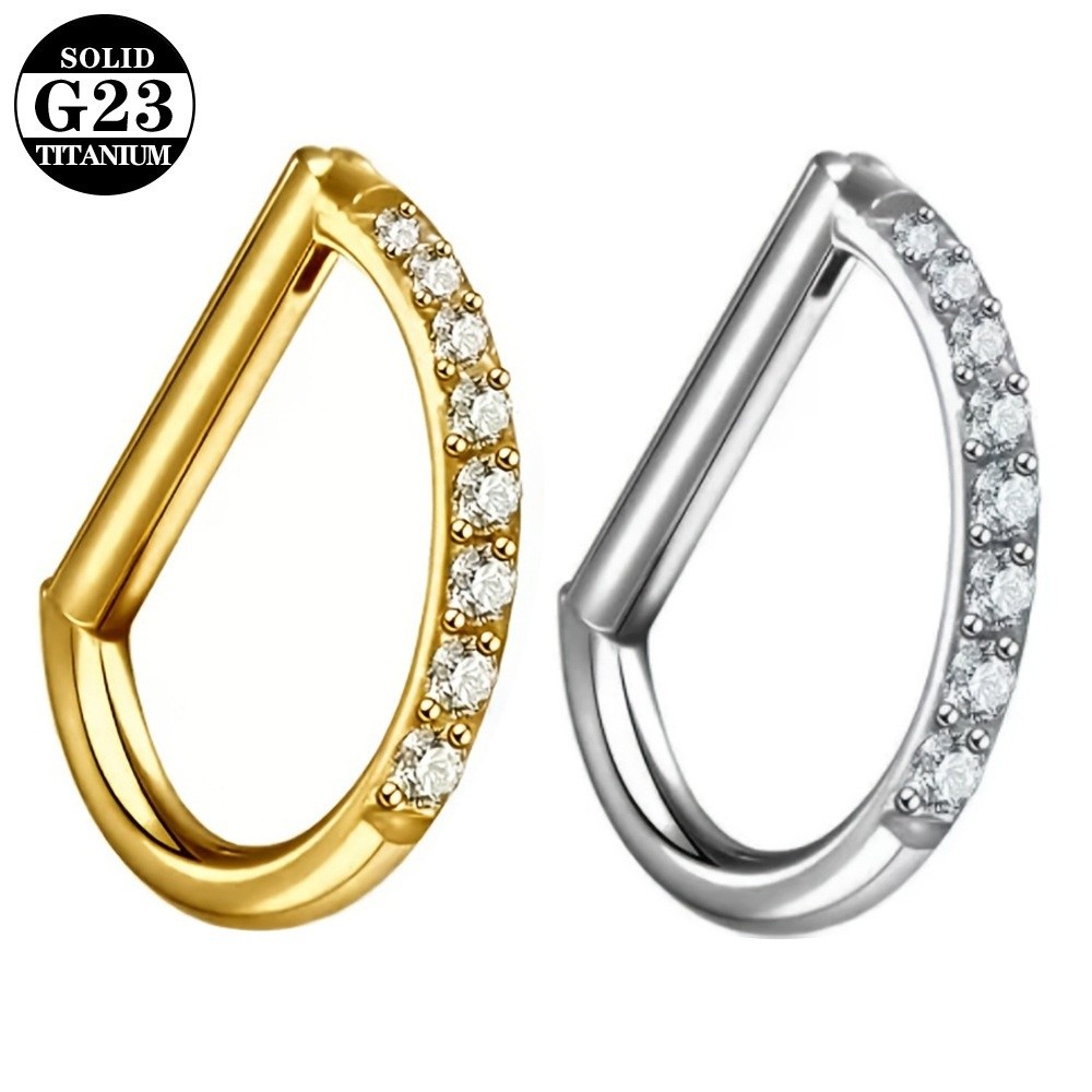 Body Jewelry Materials - Anello per Septum in Titanio ASTM