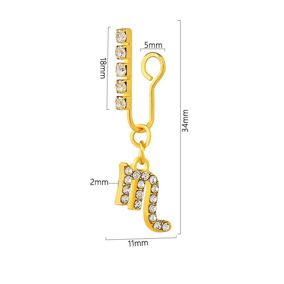 Confezione da 2 clip per l'ore - Body Jewelry Cartilage Earrings recensione e prezzo