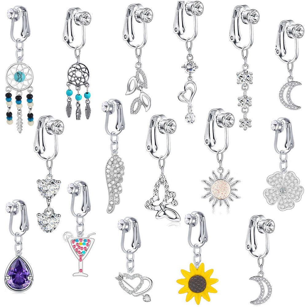 Faux Fake Belly Butterfly Fake - Body Jewelry Cartilage Earrings recensione e prezzo
