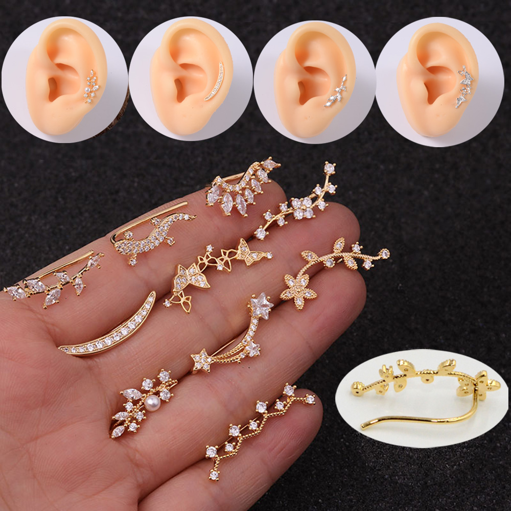 1PC 18G Moda CZ Curvo Cartilag - Body Jewelry Cartilage Earrings recensione e prezzo