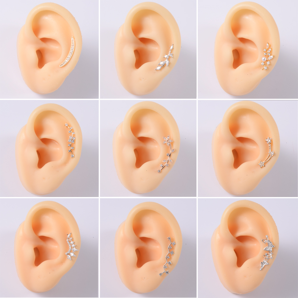 1PC 18G Moda CZ Curvo Cartilag - Body Jewelry Cartilage Earrings recensione e prezzo