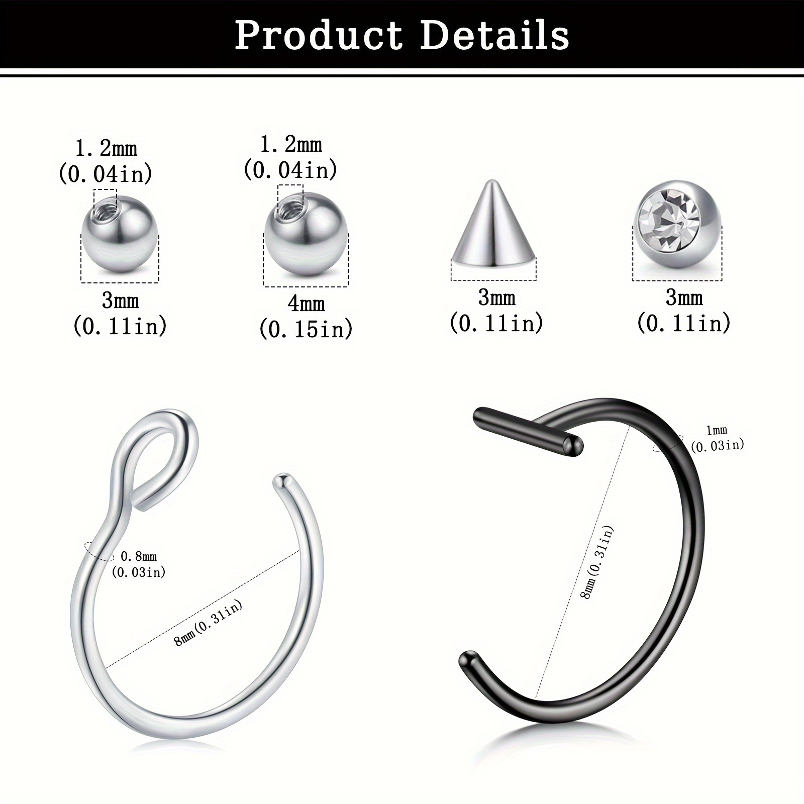 Piercing Finti, Anello Finto p - Body Jewelry Eyebrow recensione e prezzo