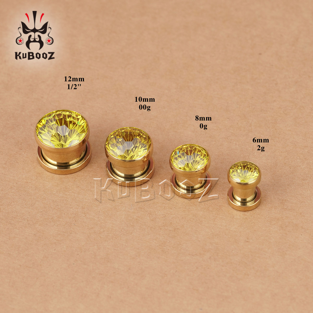 2 pezzi tappi per le orecchie  - Yellow Body Jewelry recensione e prezzo
