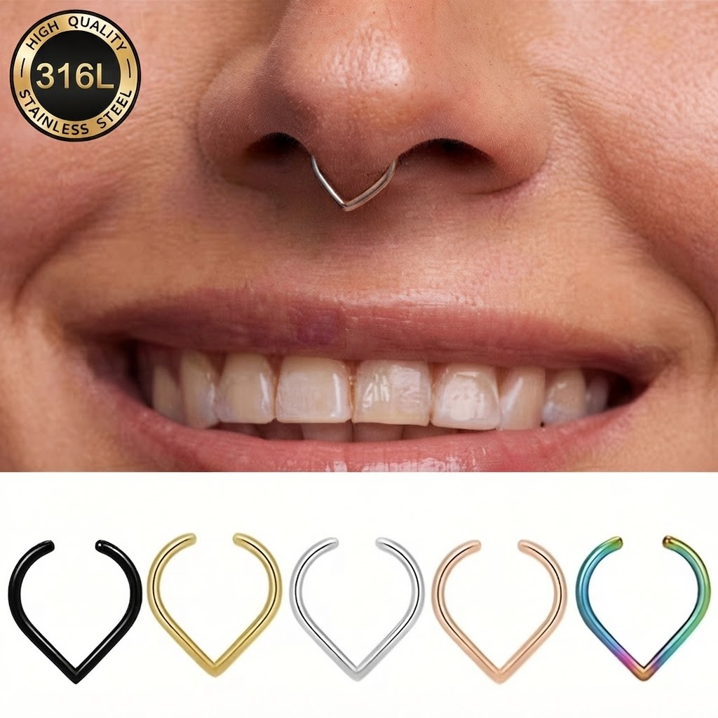 Set di 5 Anelli Finti per Naso - Body Jewelry Cartilage Earrings recensione e prezzo