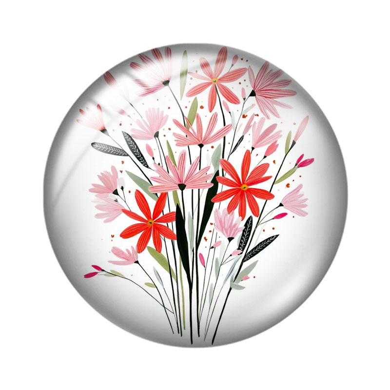 Cabochon in vetro con fiori di - Body Jewelry Top recensione e prezzo