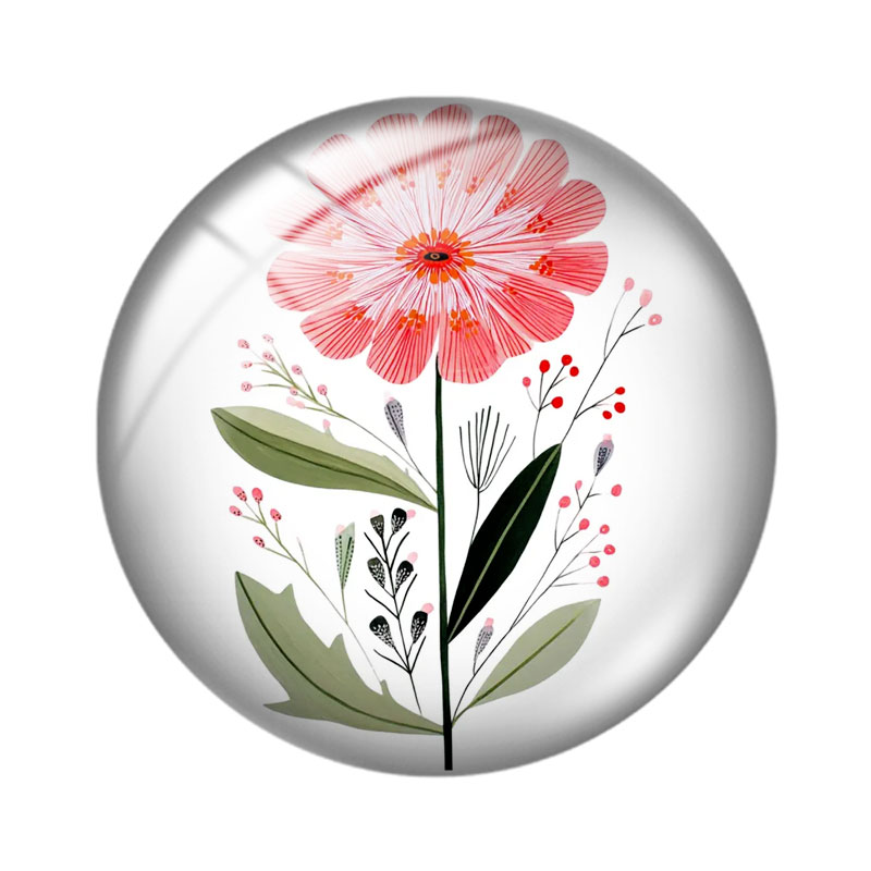 Cabochon in vetro con fiori di - Body Jewelry Top recensione e prezzo