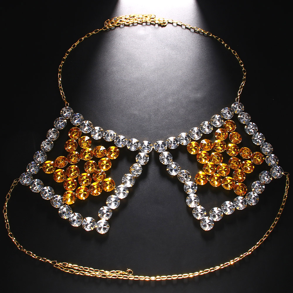 Collana a catena sul petto con - Yellow Body Jewelry recensione e prezzo