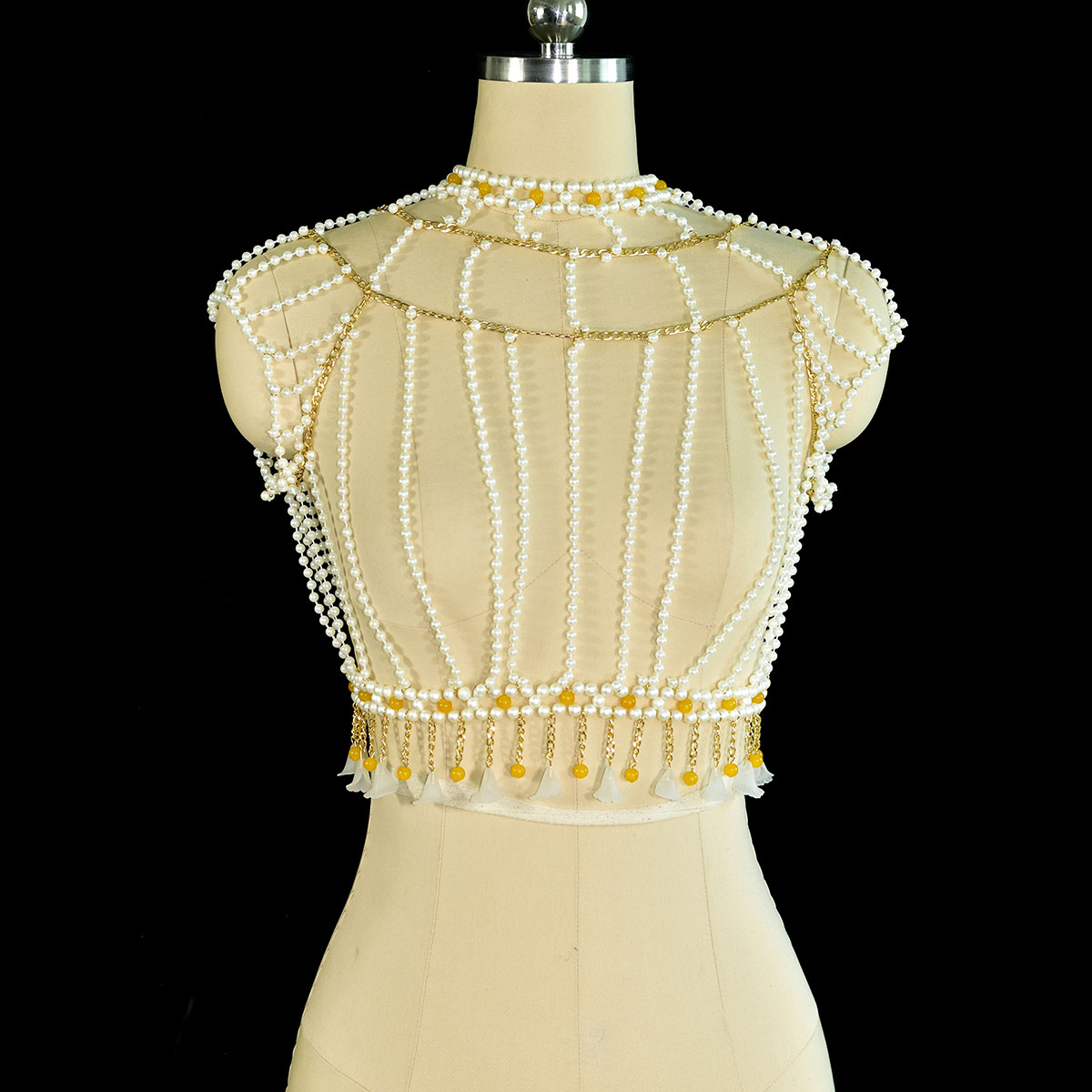 Elegante moda ornata perla imi - Yellow Body Jewelry recensione e prezzo