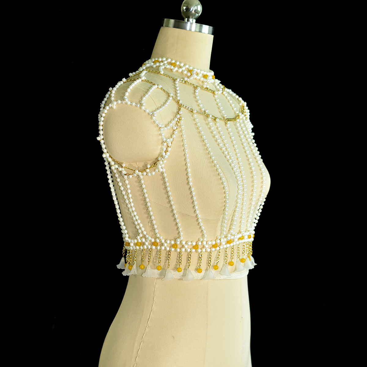 Elegante moda ornata perla imi - Yellow Body Jewelry recensione e prezzo