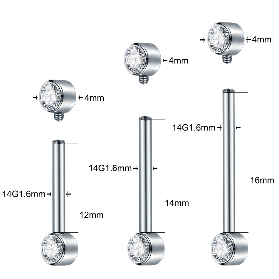 1/5 pezzi piercing al capezzol - Body Jewelry Implants recensione e prezzo